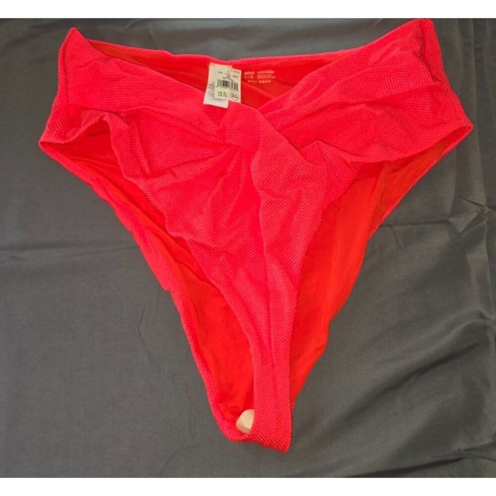 Aerie Orange High Cut Cheeky Swim Bathing Suit Bottom XL New $34.95